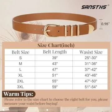 Stylish SANSTHS Leather Belts for Trendy Women