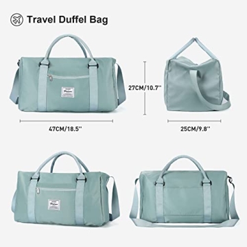 Black Large Waterproof Gym Travel Duffle Bag