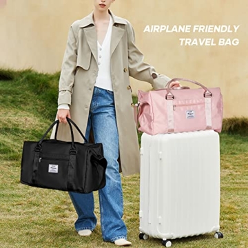 Black Large Waterproof Gym Travel Duffle Bag