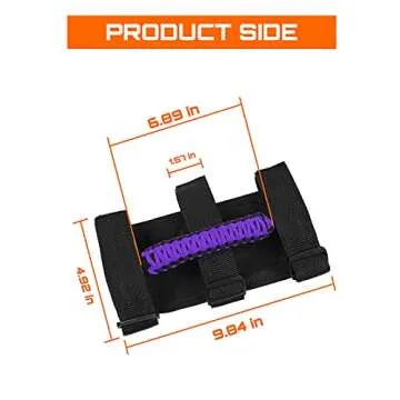 Savadicar 4 x Roll Bar Grab Handles Grip Handle for Jeep Wrangler YJ TJ JK JKU JL JLU & Gladiator JT 1987-2023, Interior Accessories, Purple