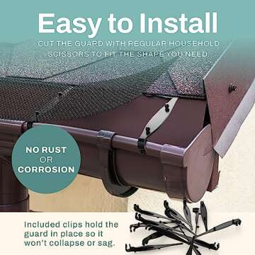 Home Intuition Gutter Guards - Easy Installation & Durable Protection