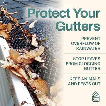 Home Intuition Gutter Guards - Easy Installation & Durable Protection