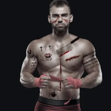 85+pcs Halloween Tattoos for Chucky & Tiffany Costumes