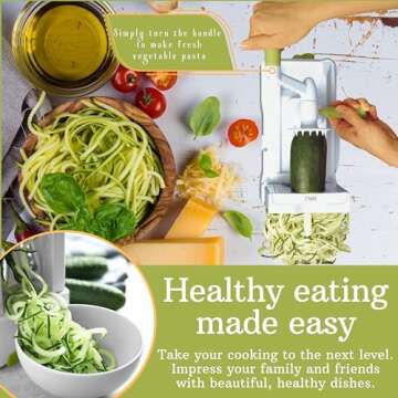 Brieftons 7-Blade Vegetable Spiralizer: Strongest-Heaviest Spiral Slicer, Best Veggie Pasta Spaghett...