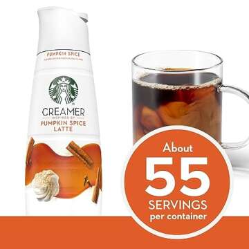 Starbucks Liquid Coffee Creamer, Pumpkin Spice Creamer Bottle (Inspired By Pumpkin Spice Latte) 28 fl oz