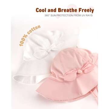 FURTALK Baby Sun Hat Summer Beach Hats with UPF 50+ Sun Protection Wide Brim for Baby Toddler Sun Hat Cap