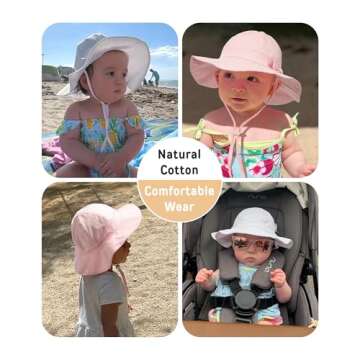 FURTALK Baby Sun Hat Summer Beach Hats with UPF 50+ Sun Protection Wide Brim for Baby Toddler Sun Hat Cap