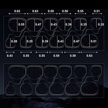 ANYI Nail Adhesive Tabs 30 Sheets 720pcs Jelly Double Side Nail Sticker for Press on Nail Waterproof Breathable Fake Nail Glue Stickers Quick False Nail Tips （Blue） (Nail Stickers)