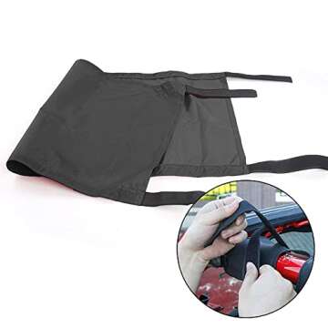 CheroCar Car Roof Sunshade Bikini Top Sun Shade for Jeep Wrangler Unlimited Accessories 1987-2020 YJ, TJ, LJ, JK, JKU, JL, JLU, for Jeep Gladiator JT 2020, Black Decoration