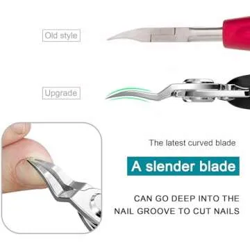 Ingrown Toenail Clippers(Upgrade), Steel Nail Clippers for Professional Podiatrist, Unique Long Hand...