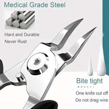 Ingrown Toenail Clippers(Upgrade), Steel Nail Clippers for Professional Podiatrist, Unique Long Handle Curved Blade Tool for Thick & Ingrown Nails, Suitable for Men, Women and Elderly-XIORRY