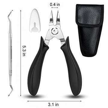 Ingrown Toenail Clippers(Upgrade), Steel Nail Clippers for Professional Podiatrist, Unique Long Handle Curved Blade Tool for Thick & Ingrown Nails, Suitable for Men, Women and Elderly-XIORRY