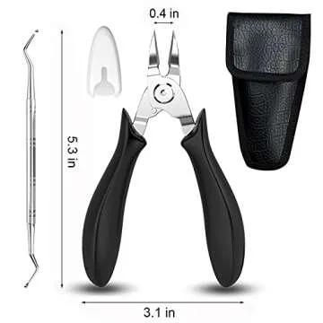 Ingrown Toenail Clippers(Upgrade), Steel Nail Clippers for Professional Podiatrist, Unique Long Handle Curved Blade Tool for Thick & Ingrown Nails, Suitable for Men, Women and Elderly-XIORRY