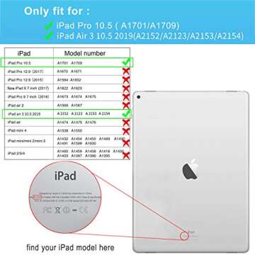 INFILAND Case Compatible with iPad Air 3rd Generation 2019 / iPad Pro 10.5 2017, Translucent Frosted Back Smart Cover Case with Pencil Holder,Rose Gold