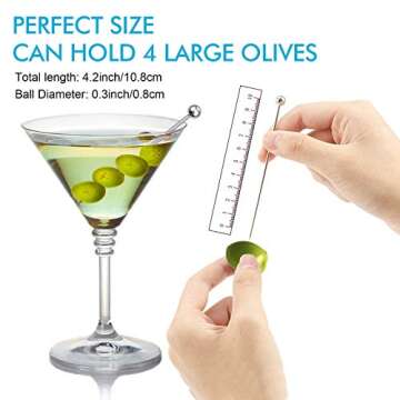 Stylish Stainless Steel Cocktail Picks for Drinks