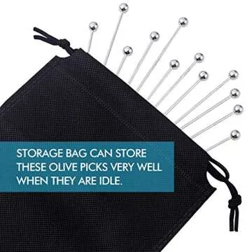 Stylish Stainless Steel Cocktail Picks for Drinks