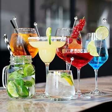 Stylish Stainless Steel Cocktail Picks for Drinks