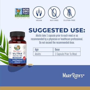 Vegan Digestive Enzymes for Gut Health by MaryRuth Organics