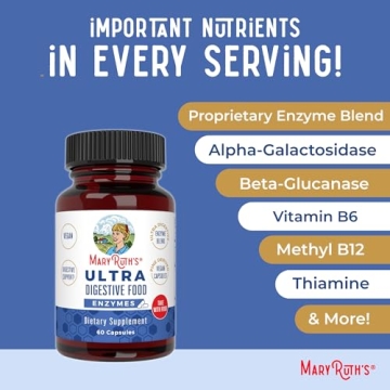 Vegan Digestive Enzymes for Gut Health by MaryRuth Organics