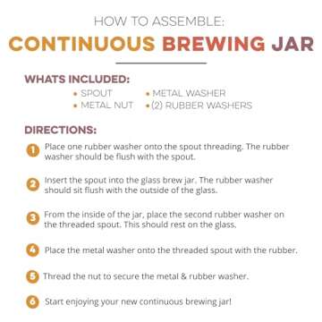 Cultures for Health Continuous Kombucha Brewing Jar with Spigot | 5 Liter Glass Jar with Spout for DIY Fermentation | Long Term Kombucha SCOBY Hotel Jar | Daily Kombucha Tea Probiotic Drink Dispenser