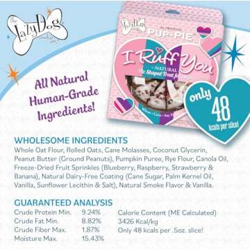 The Lazy Dog Cookie Co. - I Ruff You Pup-Pie, for All Occasions or Special Events/Holidays, Made in USA, 6 in., 5 oz. (Pack of 1 Ruff You Pie)