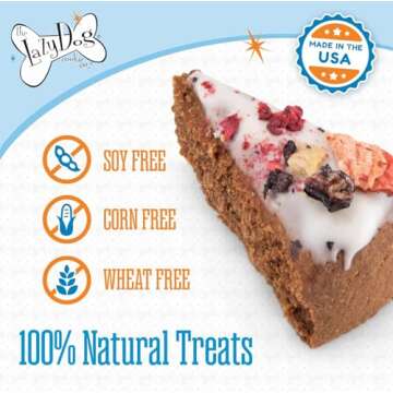 The Lazy Dog Cookie Co. - I Ruff You Pup-Pie, for All Occasions or Special Events/Holidays, Made in USA, 6 in., 5 oz. (Pack of 1 Ruff You Pie)