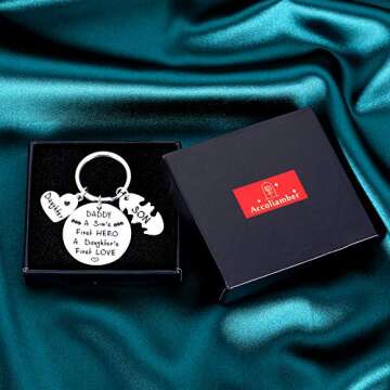 Heartfelt Dad Keychain Gift for Father's Day Christmas