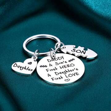 Heartfelt Dad Keychain Gift for Father's Day Christmas