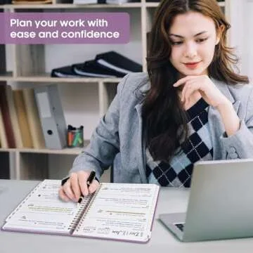 2025 Planner, Weekly and Monthly Calendar Planner Book, January 2025 - December 2025, HardCover Planner 2025 with Monthly Tabs, Notes Pages, Spiral Bound, Inner Pocket, A5 (6.4" x 8.5") - Purple