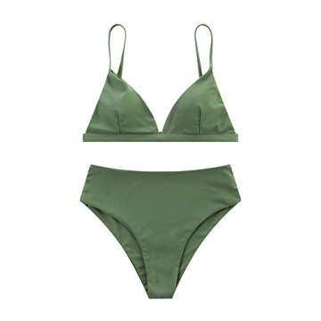 RUUHEE Women Leopard Print High Waisted Bikini