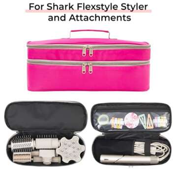GREENESTA Hair Tools Travel Bag Compatible With Shark Flex Style Attachment, Shark Airwrap Flexstyle...