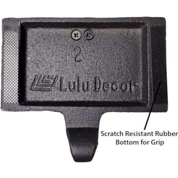 Lulu Decor, Cast Iron Christmas Tree Stocking Holders, Sold in Set of 3 Trees in Metallic Gold, Silv...