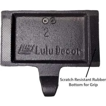 Lulu Decor, Cast Iron Christmas Tree Stocking Holders, Sold in Set of 3 Trees in Metallic Gold, Silv...