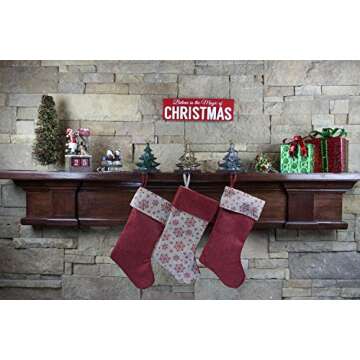 Lulu Decor, Cast Iron Christmas Tree Stocking Holders, Sold in Set of 3 Trees in Metallic Gold, Silver and Green Finish, Beautiful, Heavy, Sturdy Stocking Hooks (Color Trees)