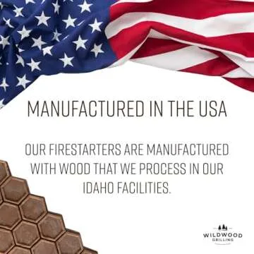 Wildwood Grilling Fire Starters - Sustainably Made in The USA with Natural Wood and Beeswax