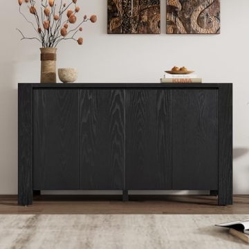 Retro 59'' Large 4-Door Sideboard for Stylish Storage