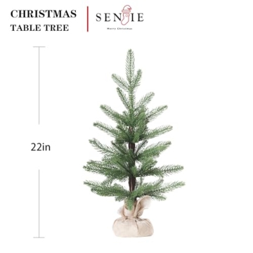 22in Tabletop Mini PE Christmas Tree - Unlit Holiday Charm