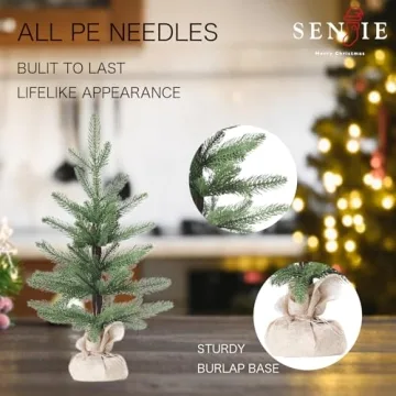 22in Tabletop Mini PE Christmas Tree - Unlit Holiday Charm