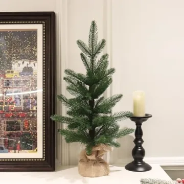 22in Tabletop Mini PE Christmas Tree - Unlit Holiday Charm