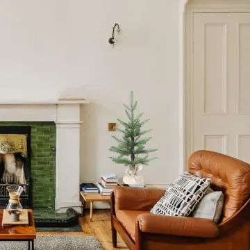 22in Tabletop Mini PE Christmas Tree - Unlit Holiday Charm