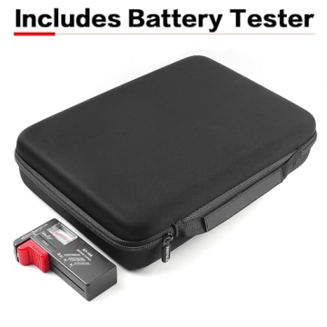 Battery Organizer Case with Tester for 140 Batteries