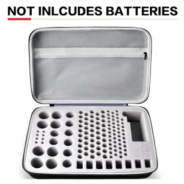 Battery Organizer Case with Tester for 140 Batteries