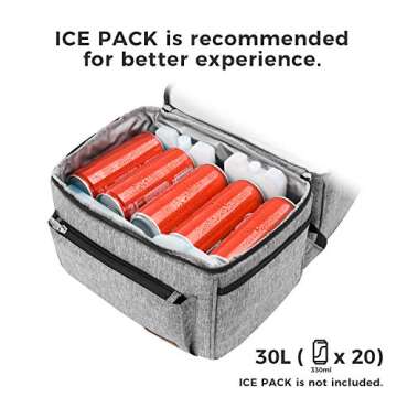 Lifewit Cooler Backpack Lightweight 32 Can Leakproof Insulated