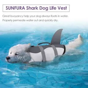 Shark Dog Life Jacket for Safe Swimming and Fun