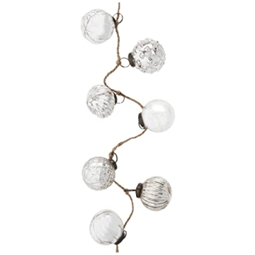 Creative Co-Op Mercury Glass Ornamental Garland for Holidays