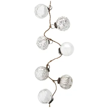 Creative Co-Op Mercury Glass Ornamental Garland for Holidays