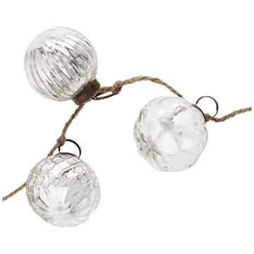 Creative Co-Op Mercury Glass Ornamental Garland for Holidays