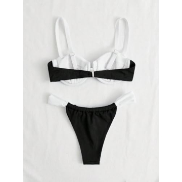 Chic SOLY HUX Color Block Underwire Bikini Set for Women