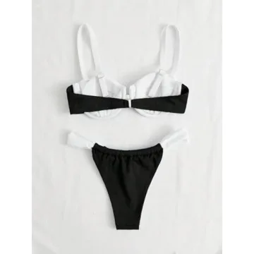 Chic SOLY HUX Color Block Underwire Bikini Set for Women