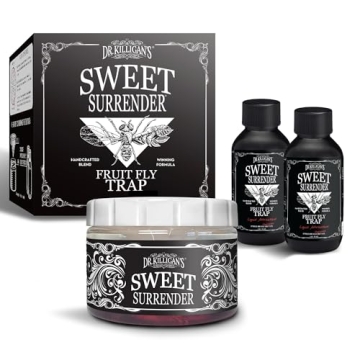 Dr. Killigan's Sweet Surrender - Fruit Fly Trap for Indoors, Home and Kitchen - Trap with Liquid Bai...